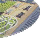 Paris Balcony Breakfast Cat Eiffel Tower  カッティングボード (角)