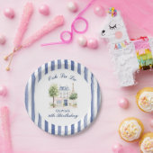 Paris Birthday Parisian Cafe Tea Party ペーパープレート (パーティー)