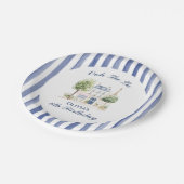 Paris Birthday Parisian Cafe Tea Party ペーパープレート (アングル)