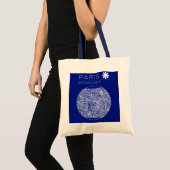 Paris Blueprint City Map Tote Bag トートバッグ (正面(商品))