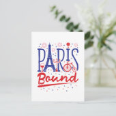 Paris Bound French Vacation Travel Traveler ポストカード (スタンド正面)