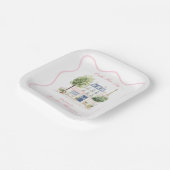 Paris Bridal Shower Parisian Cafe ペーパープレート (傾斜あり)