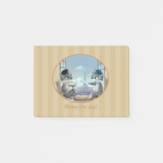 Paris by Day Notes 4" x 3" - Joy ポストイット (正面)