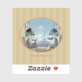 Paris by Day Vinyl Sticker - Joy (様々なサイズ) シール