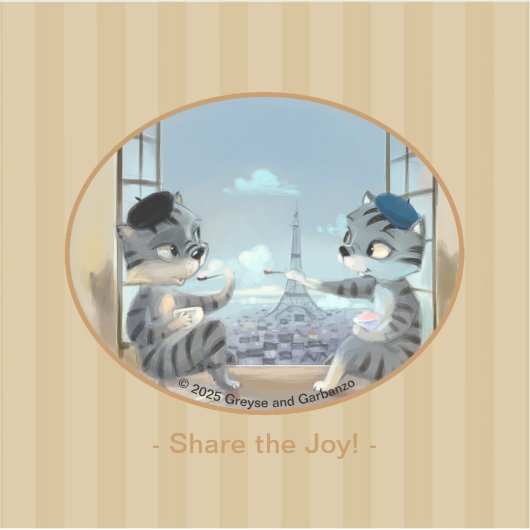 Paris by Day Vinyl Sticker - Joy （様々なサイズ） シール (正面)