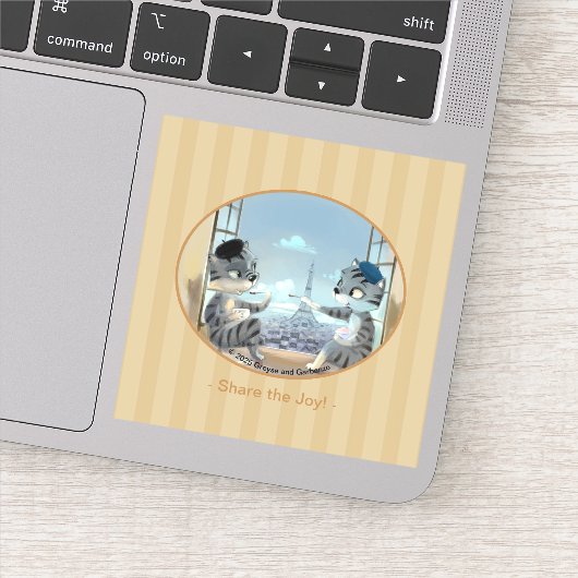 Paris by Day Vinyl Sticker - Joy （様々なサイズ） シール (詳細)