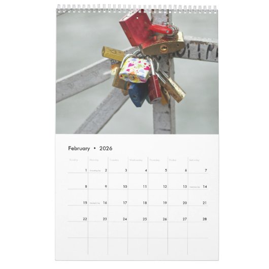 Paris Calendar カレンダー (2月 2026)