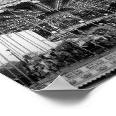 Paris Carousel B&W ポスター (角)
