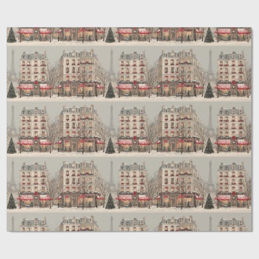 Paris Christmas ラッピングペーパー (フラット)