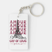 Paris City of Love – Eiffel Tower Travel Souvenir キーホルダー (裏面)