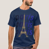 Paris City of Love Typography Tシャツ (正面)
