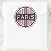 Paris City Pride Emblem – French Identity ラウンドシール (バッグ)