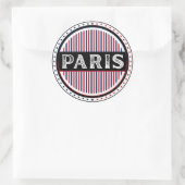 Paris City Pride Emblem – French Identity ラウンドシール (バッグ)