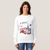 Paris City Skyline Eifel Tower Travel France スウェットシャツ (正面フル)
