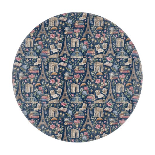 Paris Dark Icons Chic Design カッティングボード (正面)