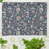 Paris Dark Icons Chic Design キッチンタオル (折り畳み)