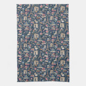 Paris Dark Icons Chic Design キッチンタオル (縦)