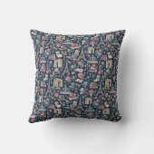 Paris Dark Icons Chic Design クッション (裏面)