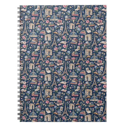 Paris Dark Icons Chic Design ノートブック (正面)