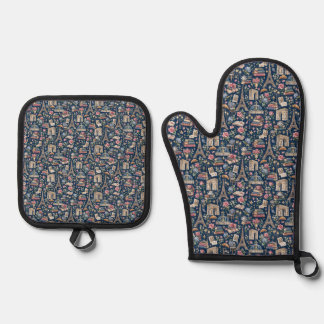 Paris Dark Icons Chic Design 鍋つかみ&鍋敷きセット