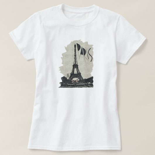 paris eifel tower jnf tシャツ (デザイン正面)