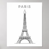 PARIS EIFFEL TOWER ポスター (正面)