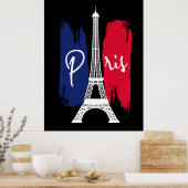 Paris Eiffel Tower  ポスター (キッチン)