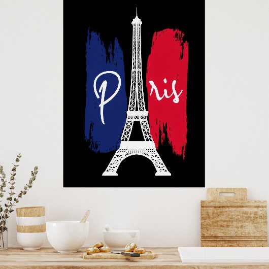 Paris Eiffel Tower  ポスター (キッチン)