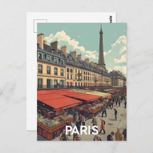 Paris Eiffel Tower ポストカード (正面/裏面)