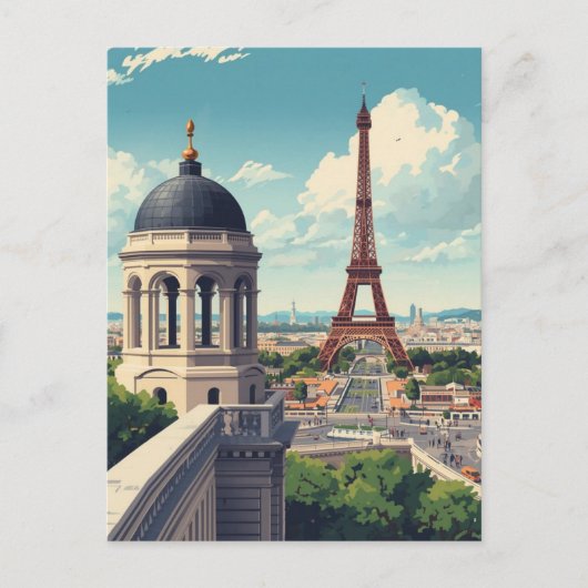 Paris Eiffel Tower ポストカード (正面)