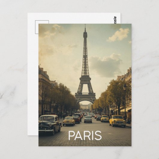 Paris Eiffel Tower ポストカード (正面/裏面)