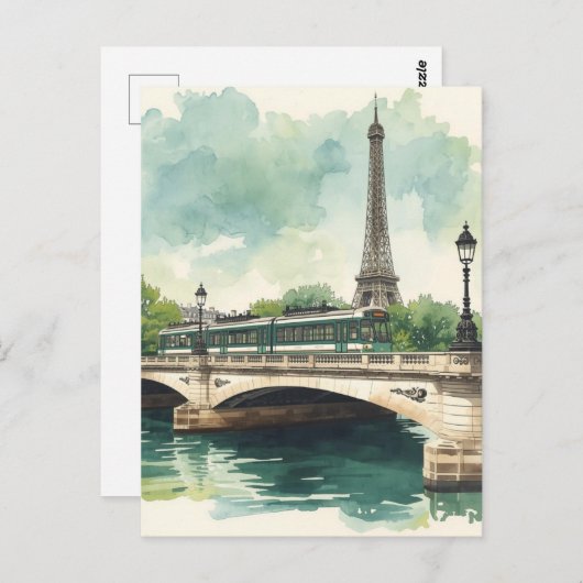 Paris Eiffel Tower ポストカード (正面/裏面)