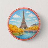Paris' Eiffel Tower 缶バッジ (正面)
