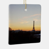 Paris Eiffel Tower at Sunset Christmas Ornament セラミックオーナメント (右)