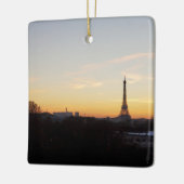Paris Eiffel Tower at Sunset Christmas Ornament セラミックオーナメント (左)