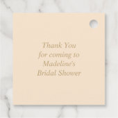 Paris Eiffel Tower Beautiful Floral Bridal Shower フェイバータグ (裏面)