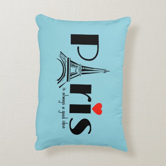 Paris Eiffel Tower Design  アクセントクッション (裏面(縦))