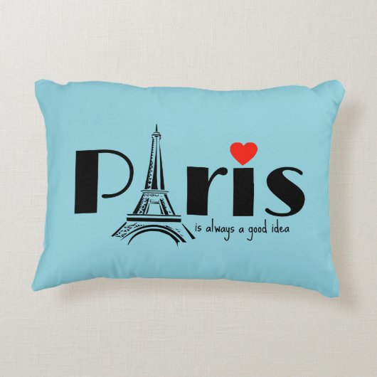 Paris Eiffel Tower Design  アクセントクッション (裏面)