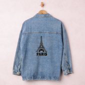 Paris Eiffel Tower Design Denim Jacket デニムジャケット (ハンガー)