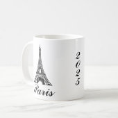 Paris Eiffel Tower Design Mug コーヒーマグカップ (正面左)