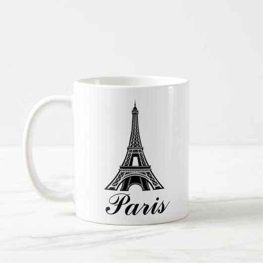 Paris Eiffel Tower Design Mug コーヒーマグカップ (左)