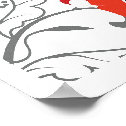 Paris Eiffel tower elegant stylish silhouette ポスター (角)