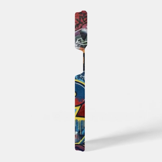 Paris Eiffel Tower Graffiti Street Art iPhoneケース (右側面)