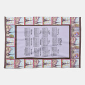 Paris Eiffel Tower Inspired Collage 2026 calendar キッチンタオル (横)