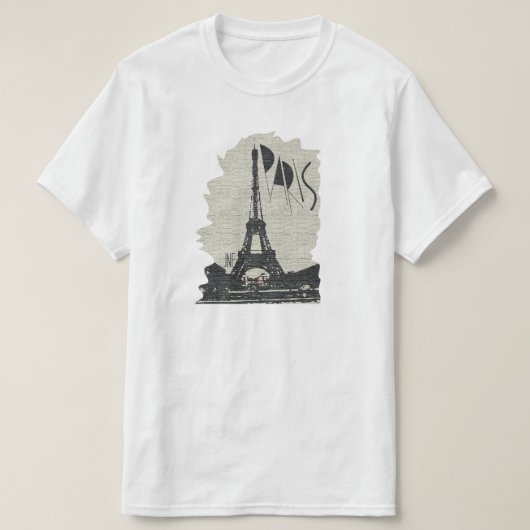 paris eiffel tower jnf tシャツ (デザイン正面)