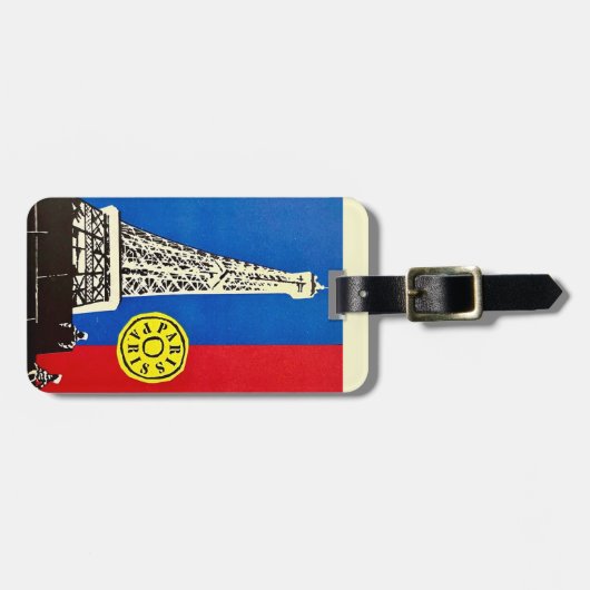 Paris Eiffel Tower Luggage Tag ラゲッジタグ (正面横)