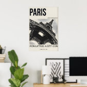 Paris Eiffel Tower Print - Vintage Style ポスター (ホームオフィス)