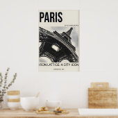 Paris Eiffel Tower Print - Vintage Style ポスター (キッチン)