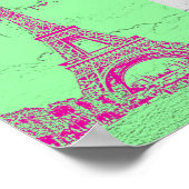 Paris - Eiffel Tower - Vintage Inspired Art ポスター (角)