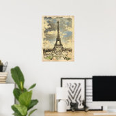 Paris - Eiffel Tower - Vintage Inspired Art ポスター (ホームオフィス)